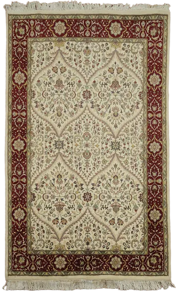 100% Vegetable Dye Floral Tabriz Oriental Area Rug 4x6