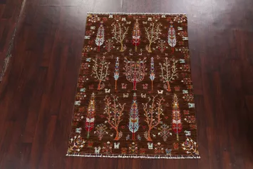 Pictorial Kazak Oriental Area Rug 5x7