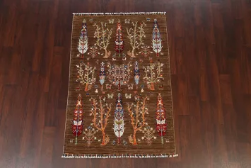 Floral Kazak Oriental Area Rug 4x6