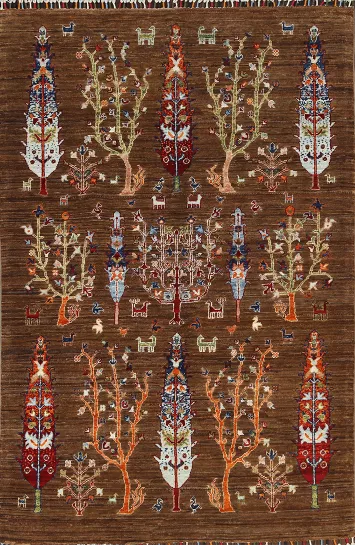 Floral Kazak Oriental Area Rug 4x6