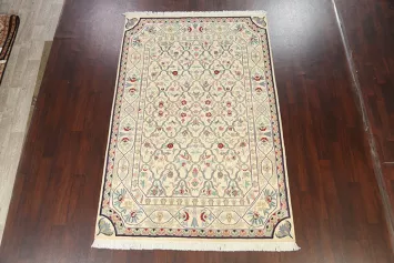 100% Vegetable Dye Kashan Oriental Area Rug 6x9