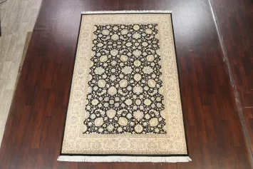 100% Vegetable Dye Floral Tabriz Oriental Area Rug 7x9