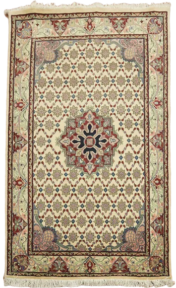100% Vegetable Dye Tabriz Oriental Wool Rug 4x6