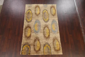 Elegant Rustic Rug with Vintage Medallion Design 5x8