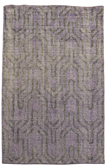 Distressed Vintage-Spired Purple Rug 4x6 ft