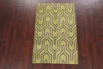 All-Over Vintage Style Distressed Area Rug 4x6