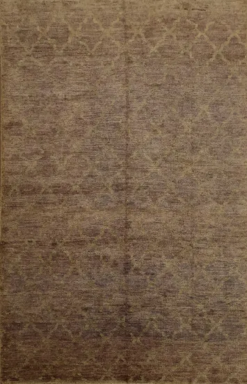 Rich Brown Geometric Abstract Area Rug 8x11 for a Contemporary Look