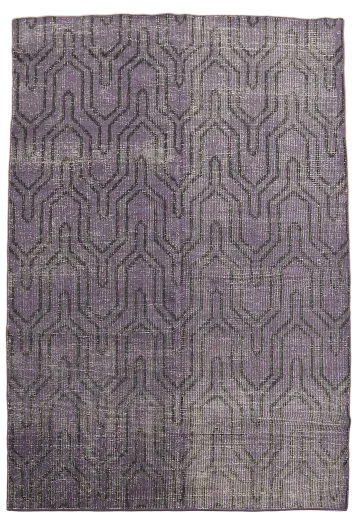 Contemporary Distressed Purple Rug for Modern Spaces 6x8 ft