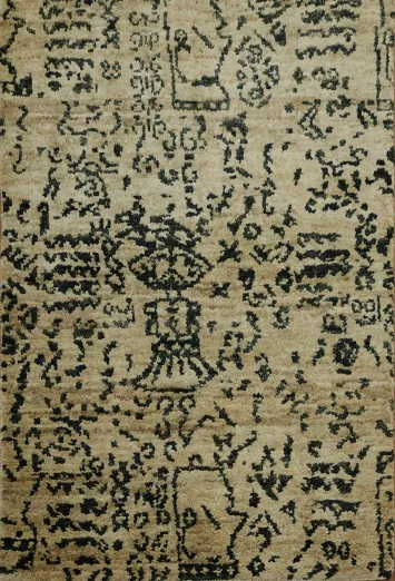 Tribal Abstract Oriental Area Rug 4x6