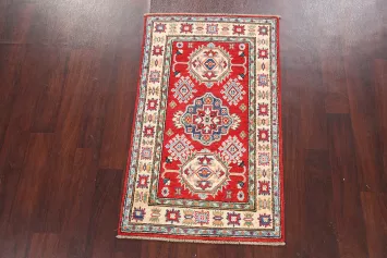 Geometric Kazak Oriental Area Rug 3x4