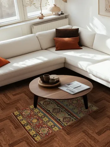 Tribal Geometric Kazak South-western Style Wool Rug 3x4