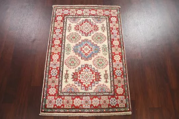 Geometric Kazak Oriental Area Rug 3x4