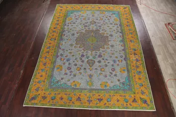 Traditional Distressed Kashan Persian Area Rug 10x13