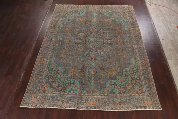 Traditional Distressed Tabriz Persian Area Rug 10x12