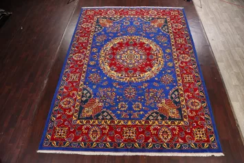Vegetable Dye Floral Tabriz Persian Area Rug 10x13