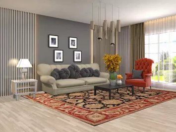 All-Over Floral Agra Oriental Area Rug 8x11