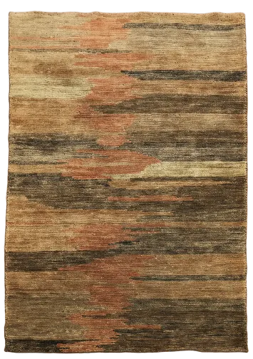 Versatile Abstract Brown Pattern Rug for Contemporary Living Room 5x8 ft