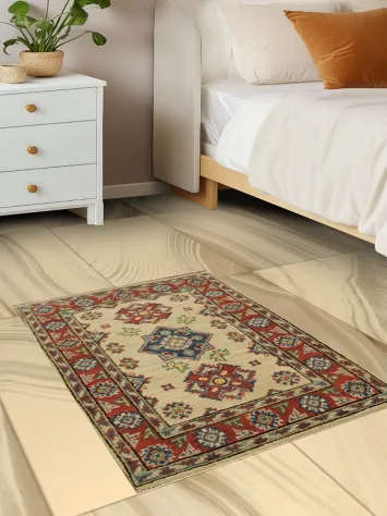 Geometric Kazak Pakistani Accent Rug 2x3