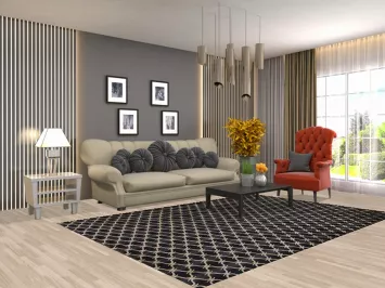 Trellis Nepal Tibetan Oriental Area Rug 6x9