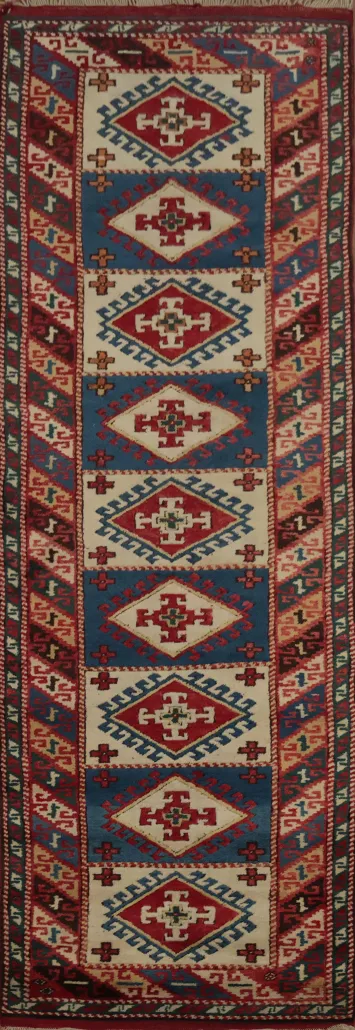 Elevate Your Interior Style with this Exquisite Anatolian Runner Rug 3x9