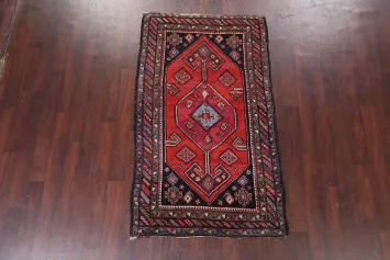 Pre-1900 Antique Vegetable Dye Afshar Persian Area Rug 4x6