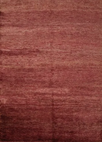 Deep Red Handmade Rug Perfect for Cozy Ambiance 8x10