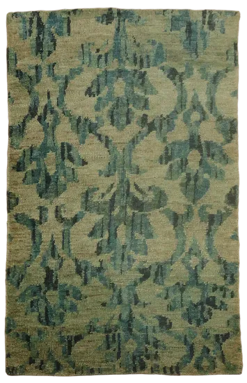 Enhance Your Home with This Elegant Blue-Green Pattern Rug 5x8