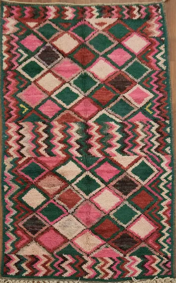 Tribal Moroccan Oriental Area Rug 5x8