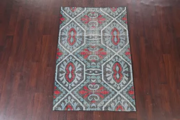 Distressed Geometric Rug 4x6