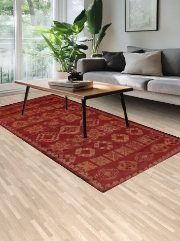 Versatile Red Moroccan Area Rug 5x10 Touch of Cultural Elegance