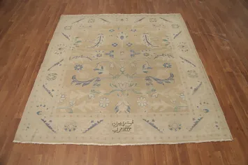 Floral Sultanabad Ziegler Persian Area Rug 6x6 Square