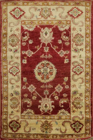 Geometric Kazak Oriental Area Rug 3x4