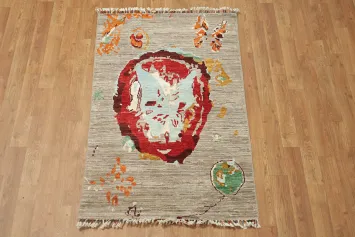 Modern Kazak Oriental Area Rug 3x4