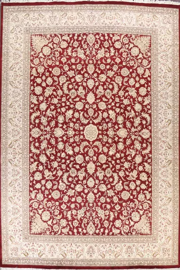 Vegetable Dye Tabriz Oriental Area Rug 9x12