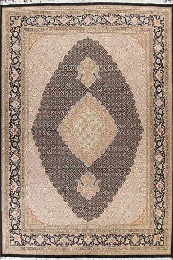 Vegetable Dye Tabriz Mahi Oriental Area Rug 9x12