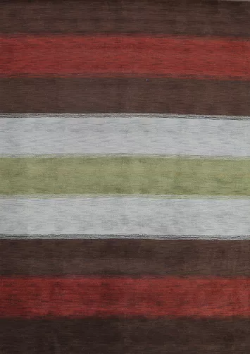 Striped Gabbeh Indian Area Rug 8x10