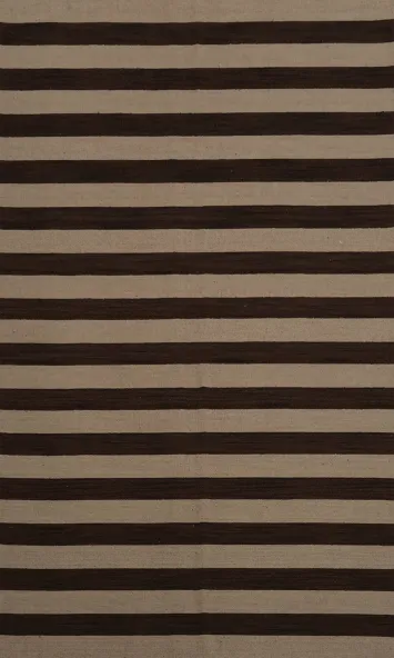Neutral-Toned Striped Gabbeh Area Rug 7x10 Perfect for Any Room Style