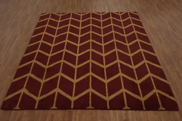 Chic Moroccan Area Rug 8x10 Featuring Eye-Catching Zigzag Pattern