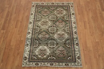 Vintage Elegance: Aged Floral Pattern Bakhtiari Persian Rug 3x5