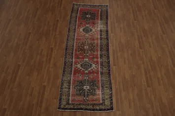 Stunning Heriz Persian Runner Rug 4x11 with Ethnic Inspirations