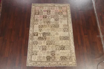 Antique Bakhtiari Persian Area Rug 5x8
