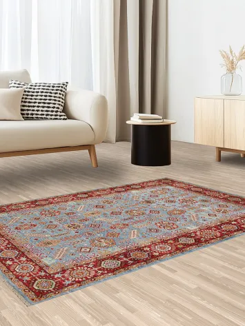 Vegetable Dye Ziegler Handmade Area Rug 4x6