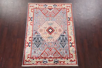 Vegetable Dye Heriz Serapi Wool Accent Rug 4x6