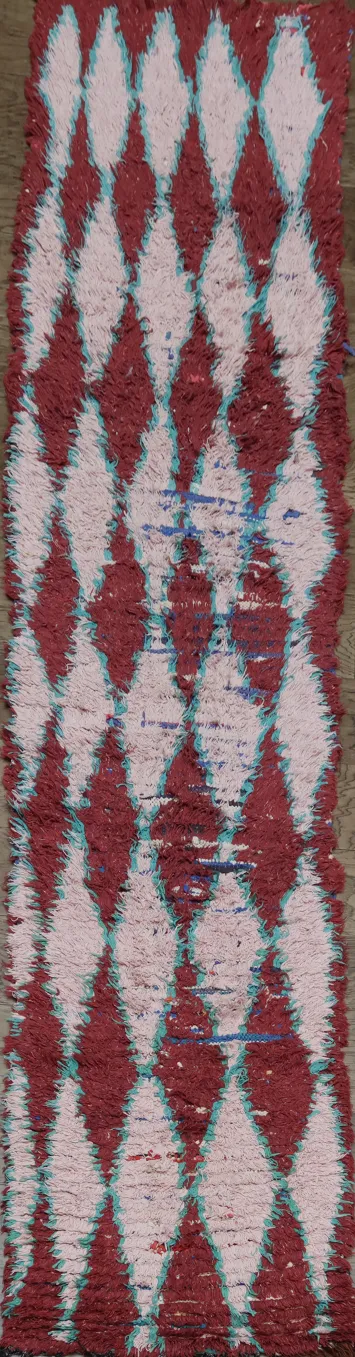 Vintage Moroccan Runner Rug 2x9