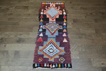 Vintage Moroccan Runner Rug 2x7