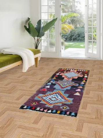 Vintage Moroccan Runner Rug 2x7