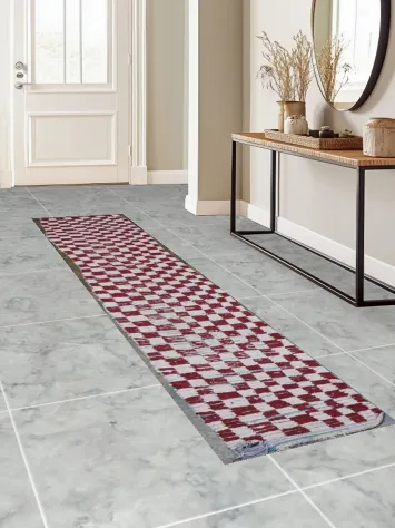 Checked Moroccan Runner Rug 3x11