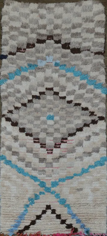 Vintage Moroccan Wool Rug 3x6