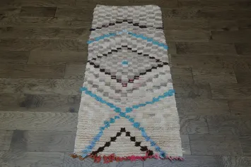 Vintage Moroccan Wool Rug 3x6