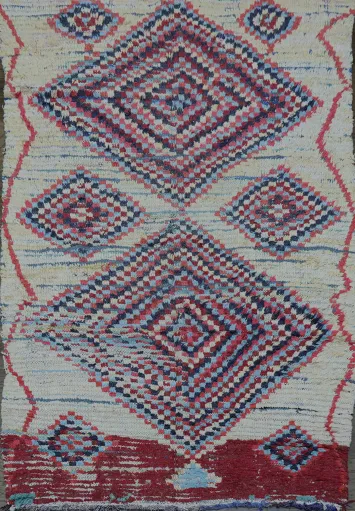 Geometric Moroccan Area Rug 4x6